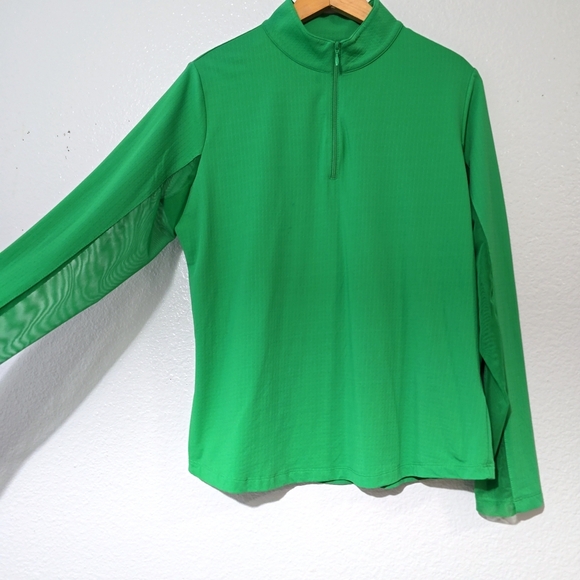 IBKUL Lucky Charm Print Long Sleeve Mock Neck Top Greenh - Picture 7 of 12